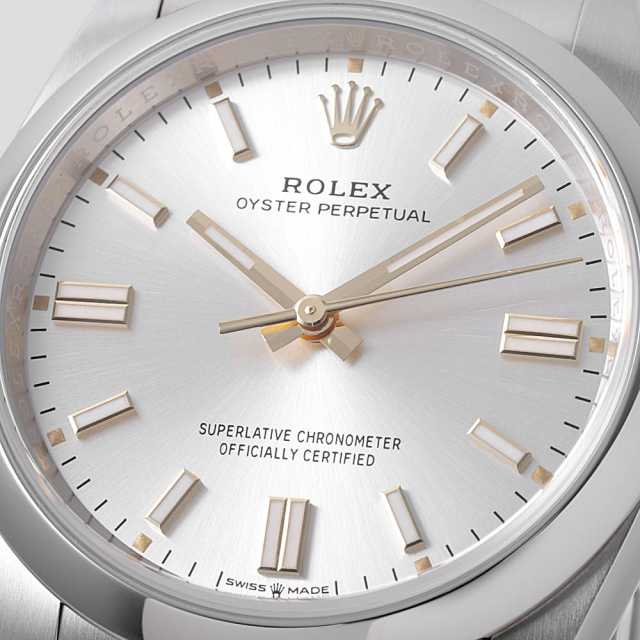 ROLEX 純正 スーパーオイスターリューズ 中古 商品説明にて値引きしました。 126000 シルバー ROLEX（ロレックス）オイスターパーペチュアル