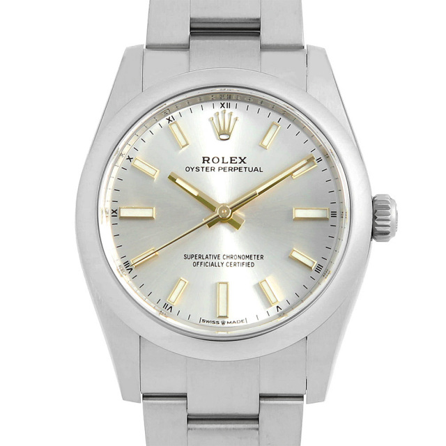 中型スチールラック シルバー 中古品AA【ROLEX】ロレックス オイスターパーペチュアル34 Ref.124200