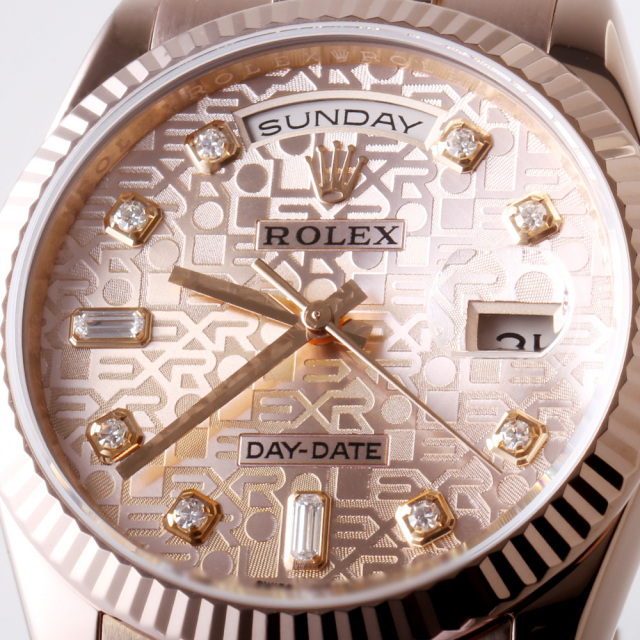 ロレックス デイデイトタイプ 118235FA ピンク ROLEX（ロレックス）デイデイト 8Pダイヤ 2Pバケット