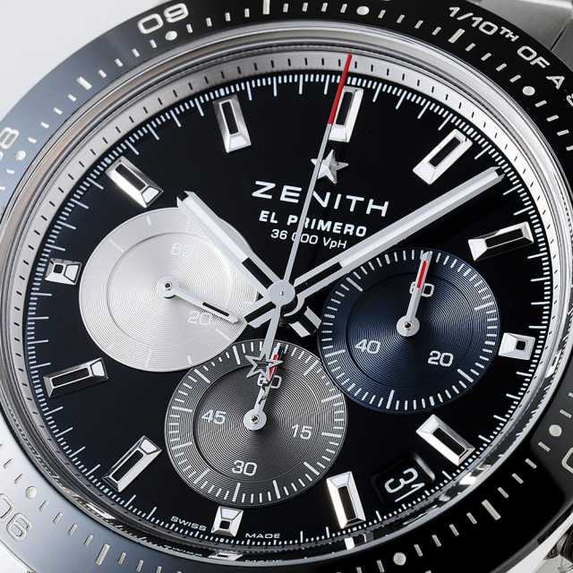 03.3100.3600/21.M3100 ブラック ZENITH（ゼニス）クロノ