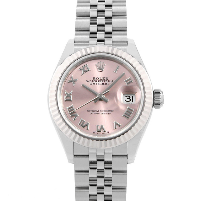 ロレックス デイトジャスト 279174 ピンク ローマ 5列 ジュビリーブレス ランダム番 中古 レディースΩ