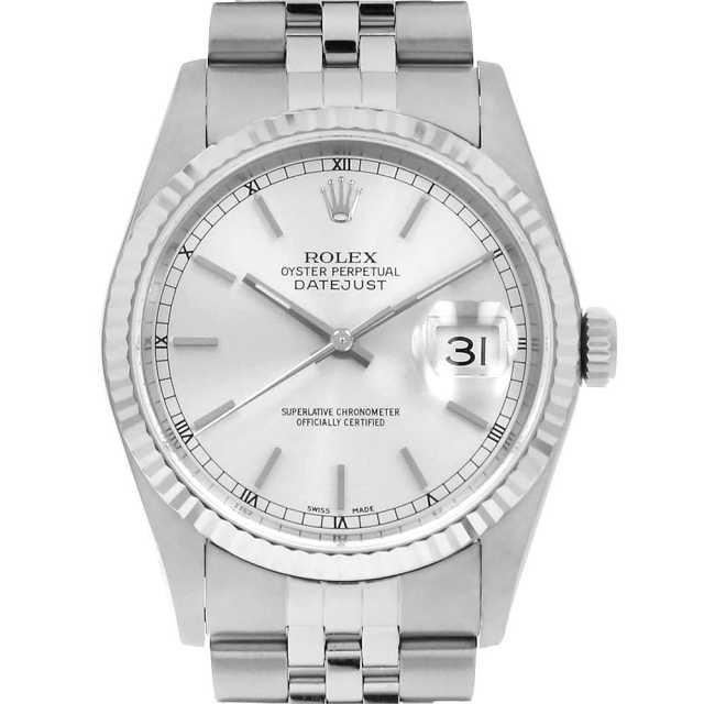 ★ROLEX ロレックス メンズ 16234 白文字盤 デイトジャストU番★ 16234 シルバー ROLEX（ロレックス）デイトジャスト 中古 | 東京