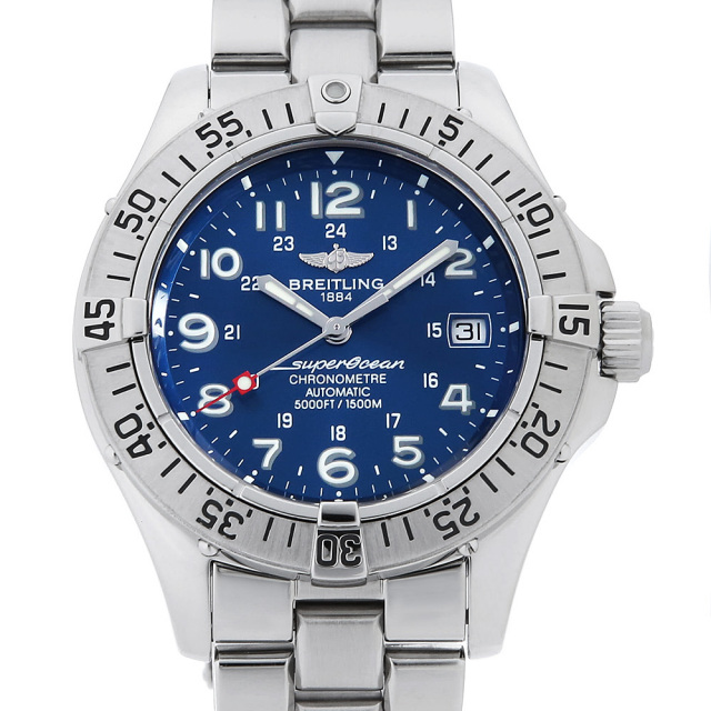 A17360 ブルー BREITLING（ブライトリング）スーパーオーシャン 中古  