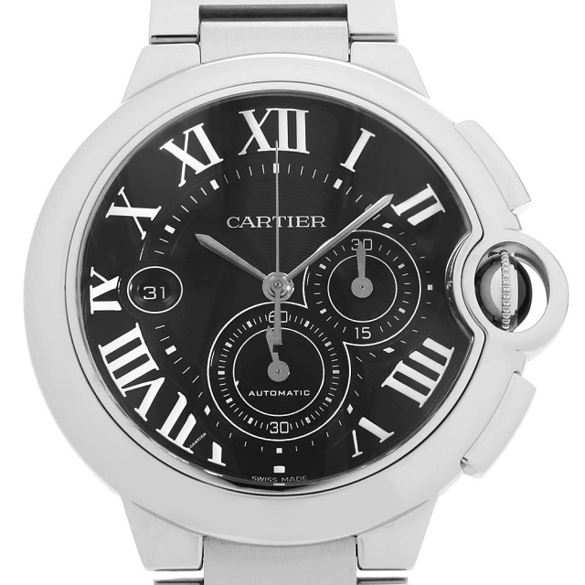 W6920025 ブラック Cartier（カルティエ）バロンブルークロノグラフ  