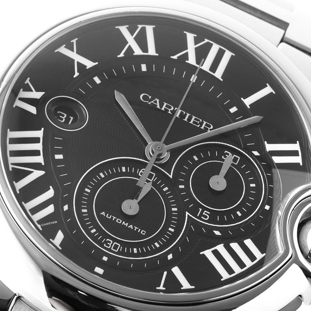 W6920025 ブラック Cartier（カルティエ）バロンブルークロノグラフ  