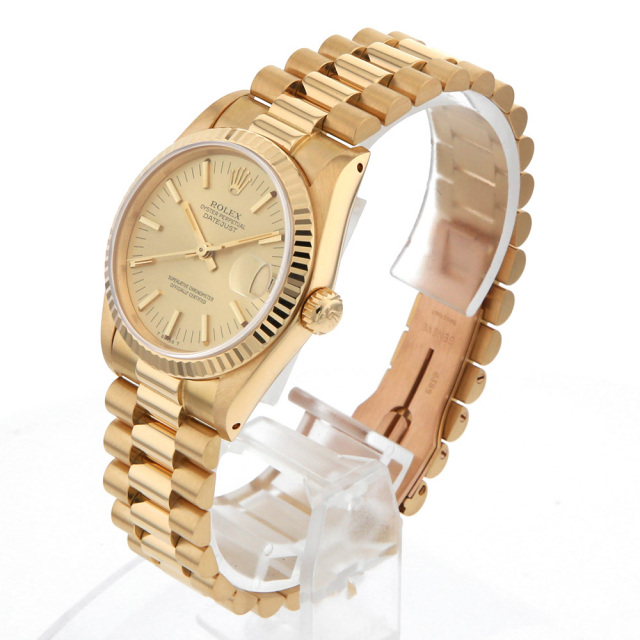 ⭐️正規品ROLEX 金無垢デイトジャスト68278/78278 ２コマ 中古 ♪ 中古)ROLEX ロレックス デイトジャスト 68278 シャンパン（商品