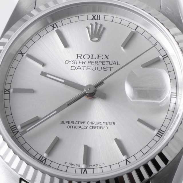 ROLEX デイトジャスト 16234k シルバー文字盤 36mm 楽天市場】ロレックス ROLEX デイトジャスト 16234 シルバー文字