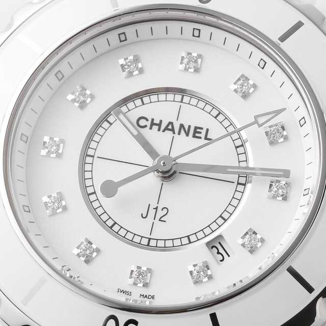 『訳あり』シャネルCHANELJ12 H1628 セラミック12Pダイヤクォーツ 楽天市場】☆美品【CHANEL】シャネル J12 H1628 白セラミック