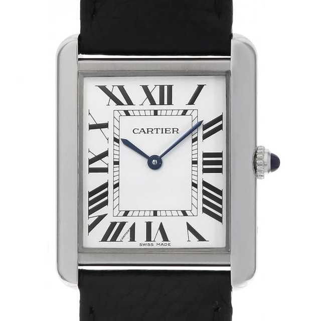 カルティエ Cartier タンクソロLM WSTA0028 シルバー 腕時計 カルティエ タンク ソロ LM WSTA0028 シルバー メンズ 時計 【中古