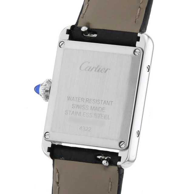 カルティエ タンク マストSM WSTA0042 SS✕革Qzシルバー文字盤 カルティエ タンクマスト WSTA0042 SS×革 QZ シルバー文字盤