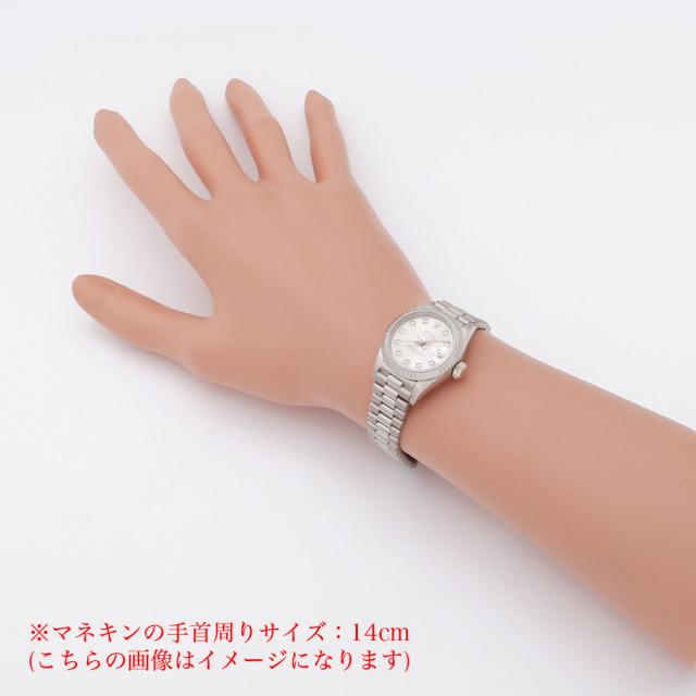 美品！ロレックス　デイトジャスト　ss/wg 10pダイヤ　シルバー 69179G シルバー ROLEX（ロレックス）デイトジャスト 10Pダイヤ