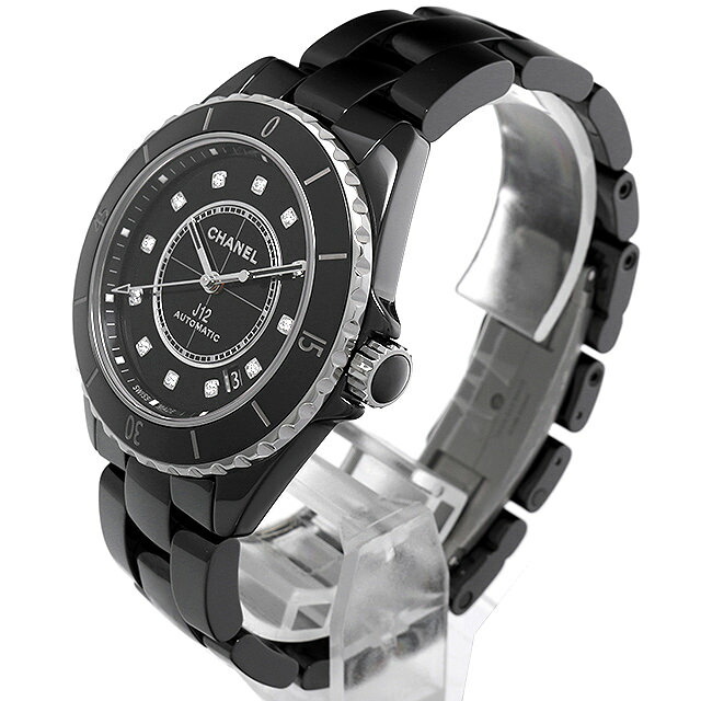 H5702 ブラック CHANEL（シャネル）J12 黒セラミック 12Pダイヤ 新品 