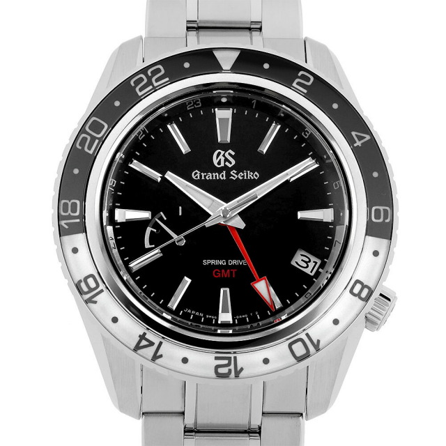 セイコー グランドセイコー スプリングドライブ GMT 44mm スポーツ コレクション Grand Seiko Spring Drive Sport Collection SBGE277(9R66-0BK0) 箱 保証書 SS メンズ時計 ブラック 美品 【新品】