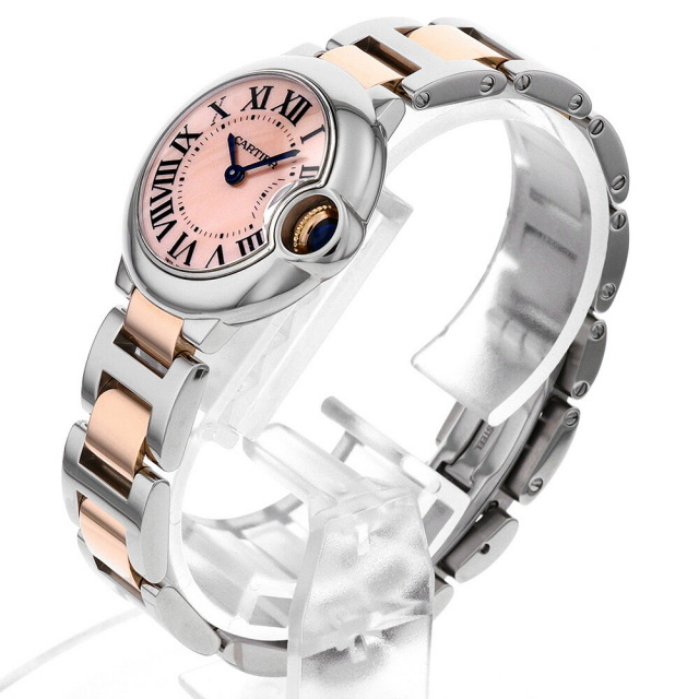 W6920034 ピンクシェル Cartier（カルティエ）バロンブルー SM 中古  