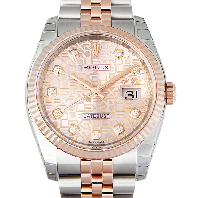 g ロレックス Rolex デイトジャスト 10pダイヤ ピンク彫りコンピューター 新品 高級ブランド時計の販売 通販ならginza Rasin N gpk