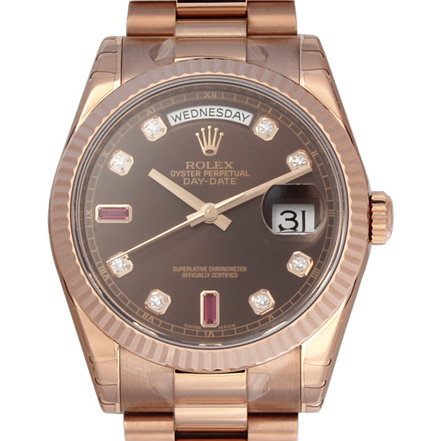 デイデイト 8Pダイヤ/2Pルビー 118235FA メイン画像