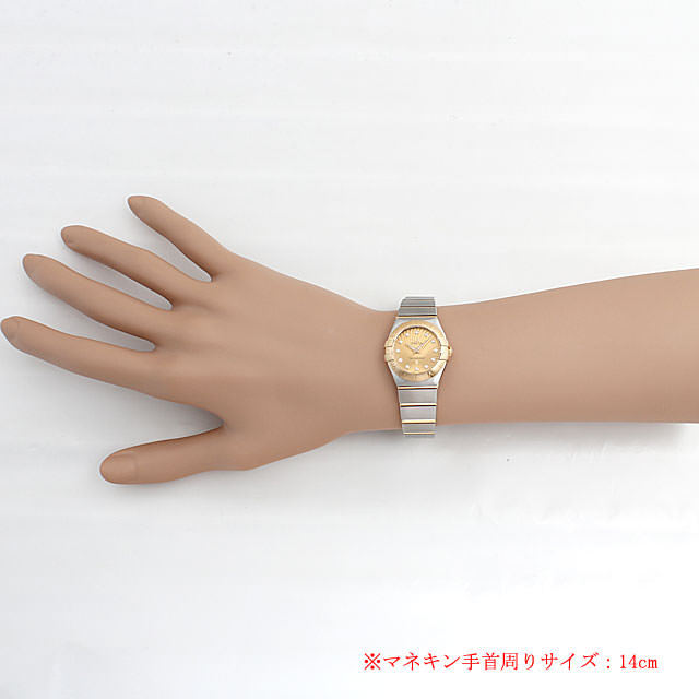 OMEGA オメガ ウォッチ コンステレーション ブラッシュ　クォーツ  12Pダイヤ 時計 123.20.24.60.58.001 腕時計
 ステンレススチール SS/K18イエローゴールド SS ゴールド クオーツ ゴールド文字盤 レディース【中古】 オメガ コンステレーション ブラッシュ クォーツ 123.20.24.60.58.001