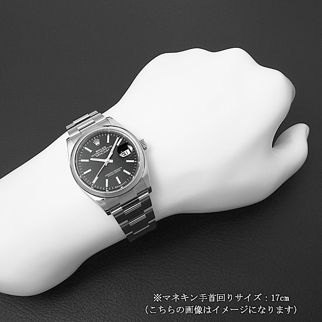 126200 ROLEX（ロレックス） デイトジャスト36 ブラック/バー/3列  