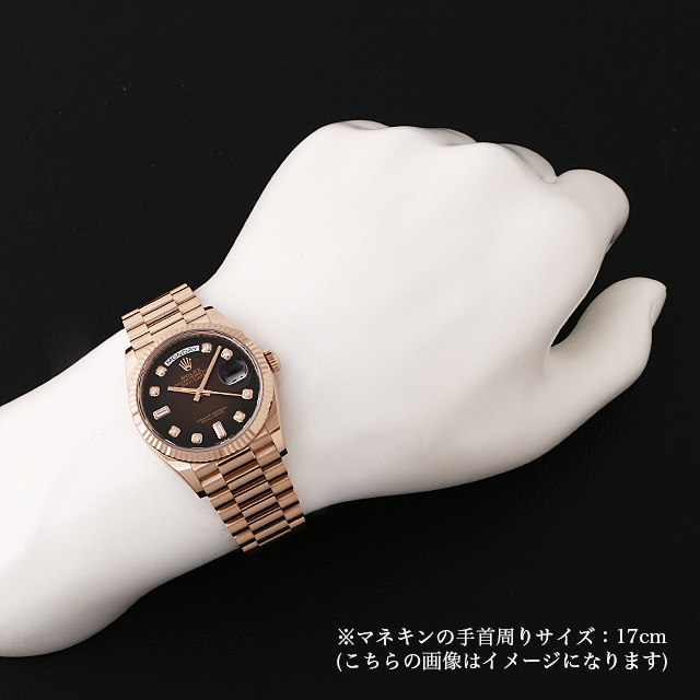 デイデイト36 8Pラウンド/2Pバゲットダイヤ 128235A サブ画像３