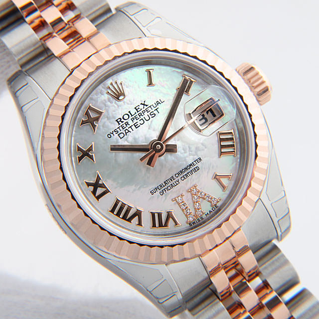179171NR ロレックス(ROLEX) デイトジャスト VIダイヤ ホワイトシェル