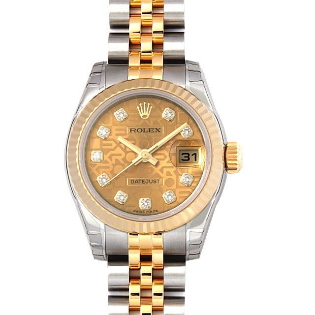 179173G ROLEX（ロレックス） デイトジャスト シャンパン彫り