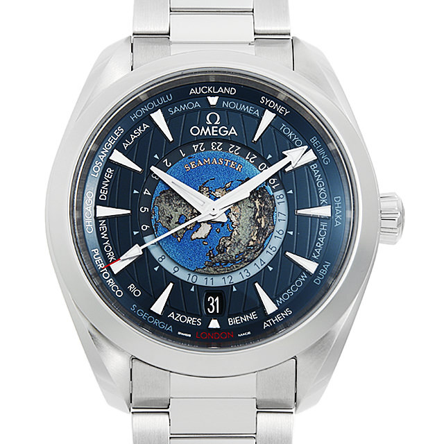 シーマスター アクアテラ 150M コーアクシャル マスタークロノメーター GMT ワールドタイマー 43MM 220.10.43.22.03.001 メイン画像