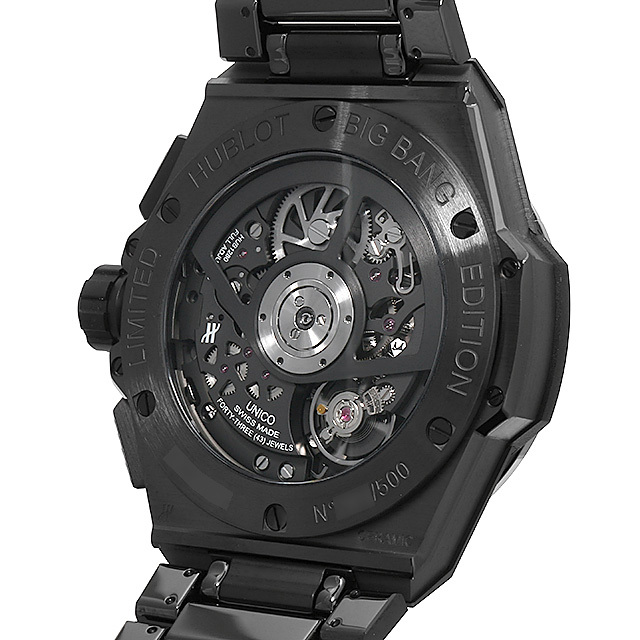 【良品】HUBLOTウブロ 純正クロコラバーストラップ ブラック ビッグバン ウブロ HUBLOT ビッグバン クロコ×ラバーバンド ブラック