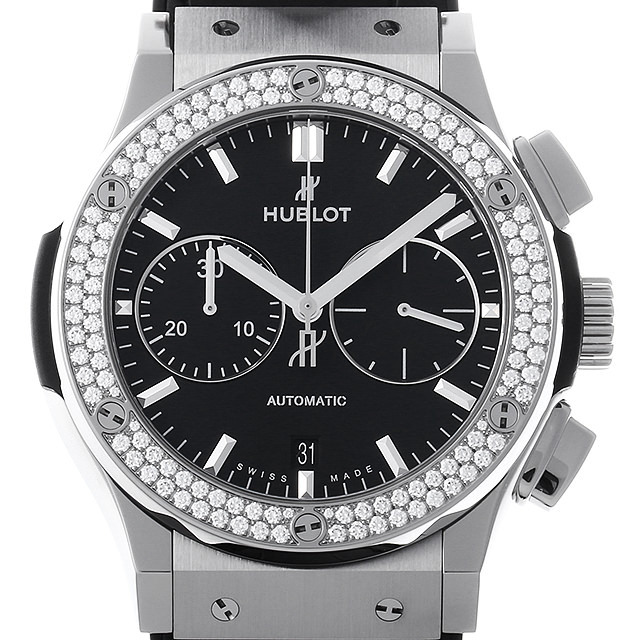 ウブロ クラシックフュージョン クロノ チタニウム ダイヤモンド 521.NX.1171.LR.1104 新品 メンズ