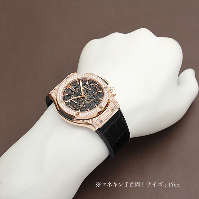 クラシックフュージョン アエロフュージョン クロノグラフ キングゴールド パヴェ 525.OX.0180.LR.1704 サブ画像４