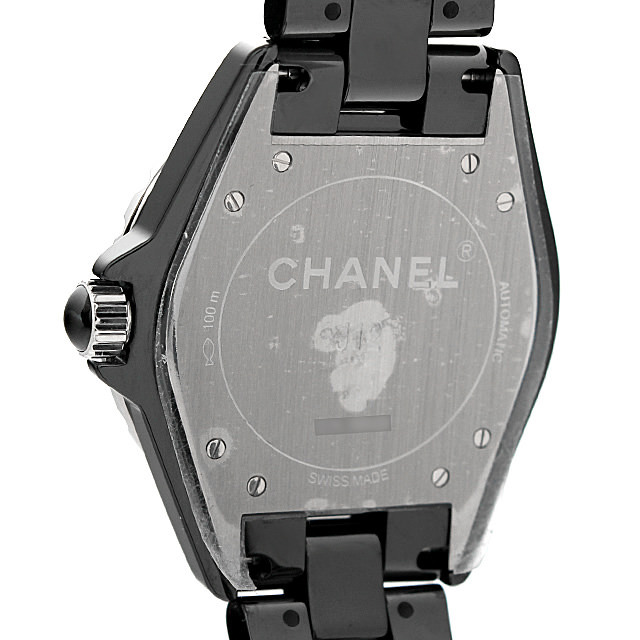 H2014 シャネル(CHANEL) J12 黒セラミック 12Pダイヤ ベゼルダイヤ  