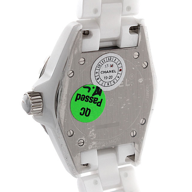 H2429 シャネル(CHANEL) J12 白セラミック 11Pダイヤ ベゼルダイヤ  