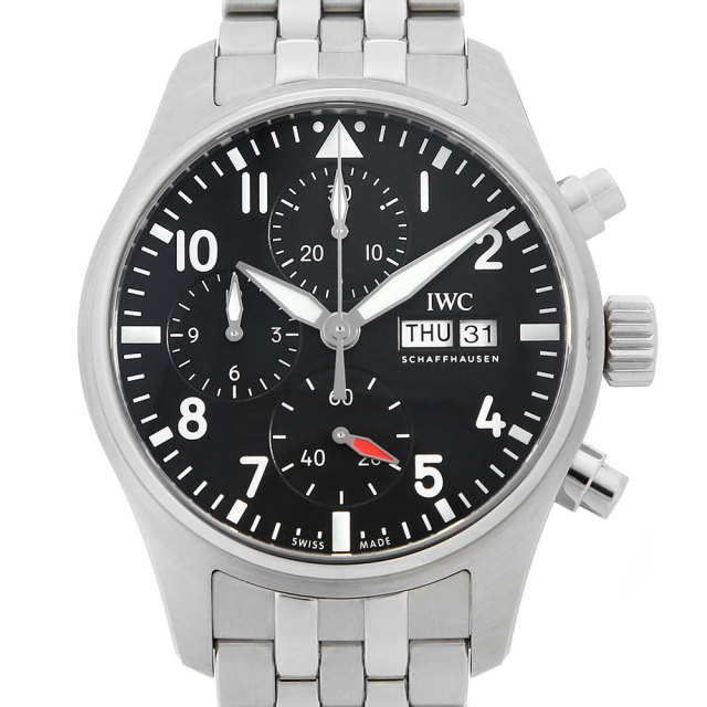 IW388113 ブラック IWC パイロットウォッチ クロノグラフ 新品