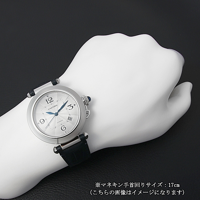 20mm カルティエ パシャ38mm 純正 物珍し クロコブラック ストラップ 