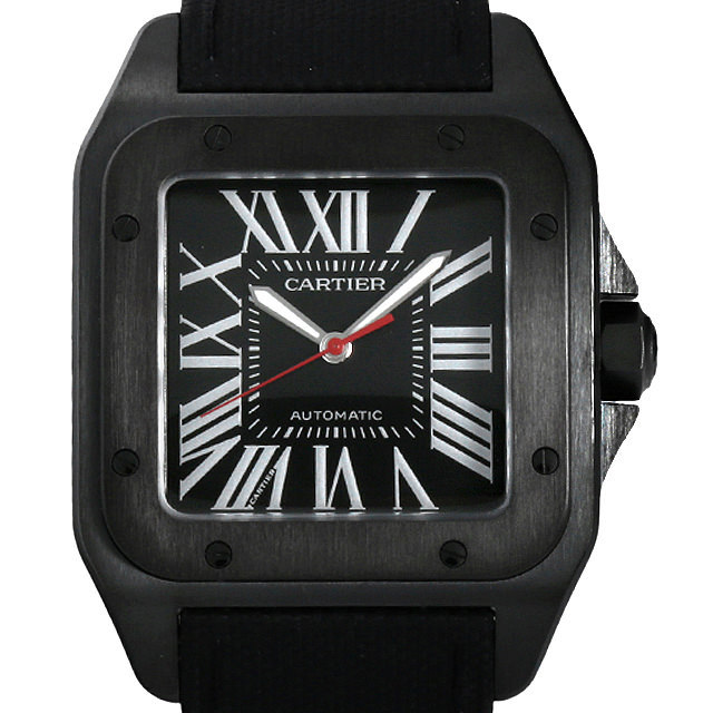 カルティエ CARTIERサントス100 カーボンアフターブラックダイヤ WSSA0006 Cartier（カルティエ） サントス 100 カーボンウォッチ 新品