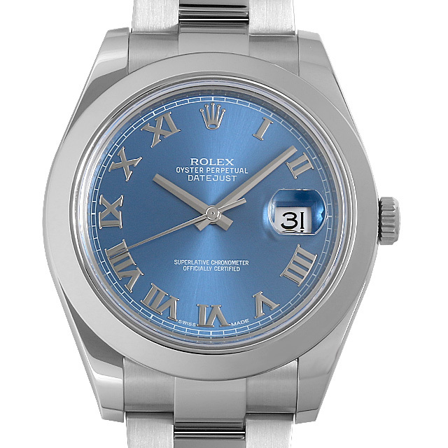 ロレックス デイトジャストII 116300 ブルー/ローマ ランダムシリアル 未使用 メンズ