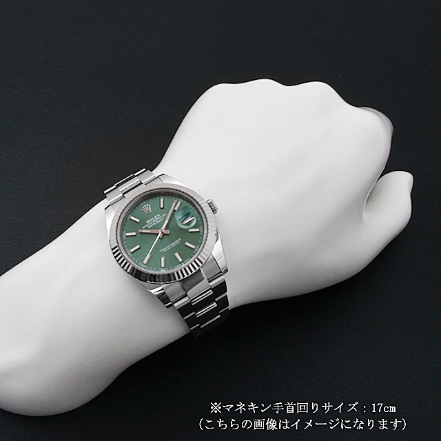 126334 ROLEX（ロレックス） デイトジャスト41 ミントグリーン/バー/3  