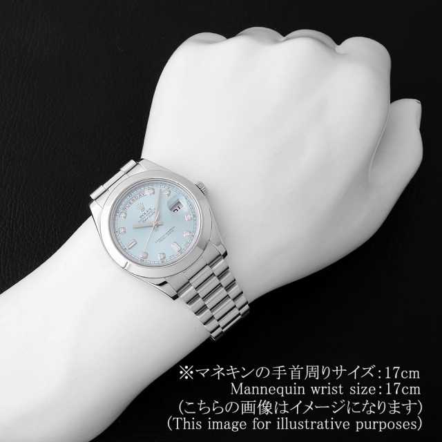 218206A アイスブルー ROLEX（ロレックス）デイデイトII 8Pダイヤ 2P