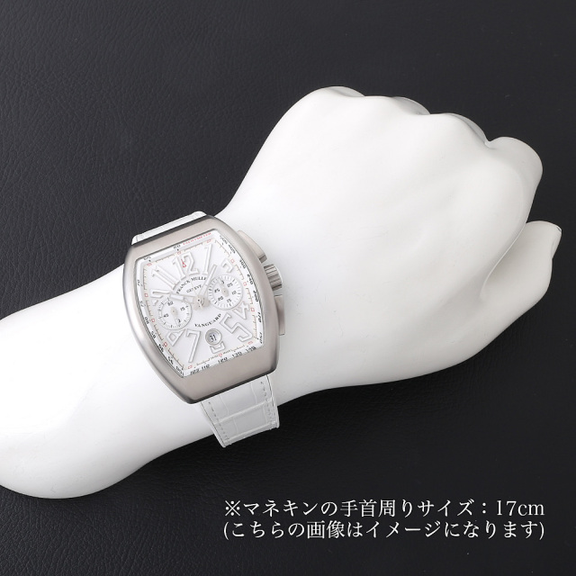 フィランクミュラー　ヴァンガード　V45用　ホワイト クロコダイルレザーベルト V45CCDT ホワイト FRANCK MULLER（フランクミュラー）ヴァン