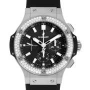 純正本物　銀座店購入　Hublot ビッグバンホワイトラバーベルト ウブロビッグバン アエロバン オールホワイト ベゼルダイヤ