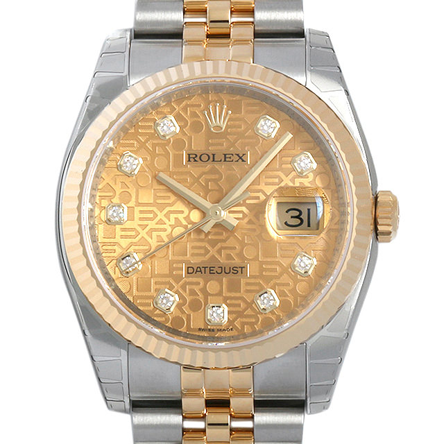 116233G ロレックス(ROLEX) デイトジャスト 10Pダイヤ シャンパン彫り
