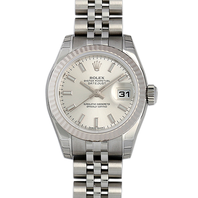 ロレックス デイトジャスト 179174 シルバー/バー 新品 レディース