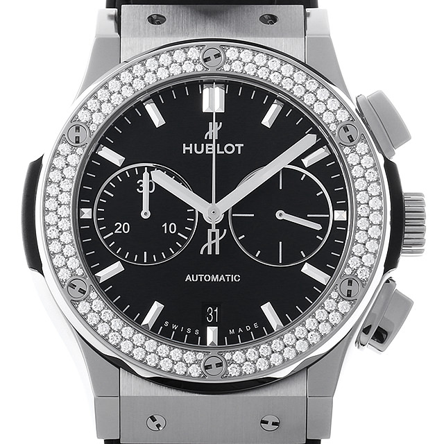 ウブロ クラシックフュージョン クロノ チタニウム ダイヤモンド 521.NX.1171.LR.1104 新品 メンズ