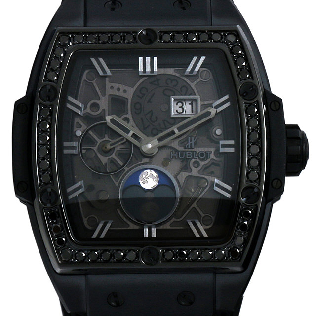 スピリット オブ ビッグバン ムーンフェイズ オールブラック ダイヤモンド 647.CI.1110.LR.1200 メイン画像