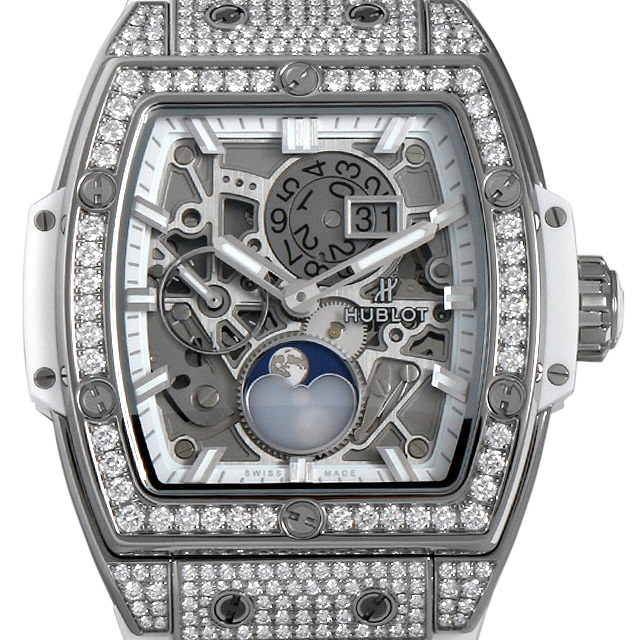 スピリット オブ ビッグバン ムーンフェイズ チタニウム ホワイト パヴェダイヤ 647.NE.2070.RW.1604 メイン画像