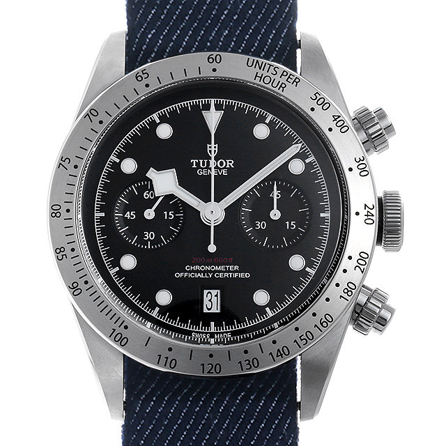 チューダー ヘリテージ ブラックベイ クロノグラフ 79350 新品 メンズ