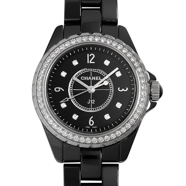 J12 黒セラミック 8Pダイヤ ベゼルダイヤ H3108 メイン画像