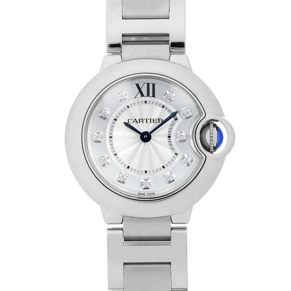 W4BB0029 シルバー Cartier（カルティエ）バロンブルー 11Pダイヤ 新品