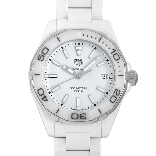 TAG Heuer Aqua Racer Lady Full Ceramic WAY1391. BH0717 White New Women's