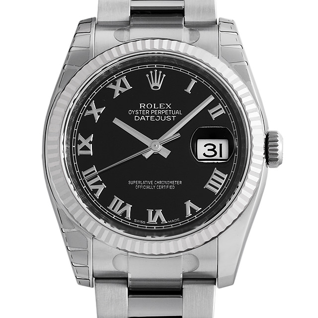 ロレックス デイトジャスト 116234 ブラック/ローマ ランダムシリアル 未使用 メンズ