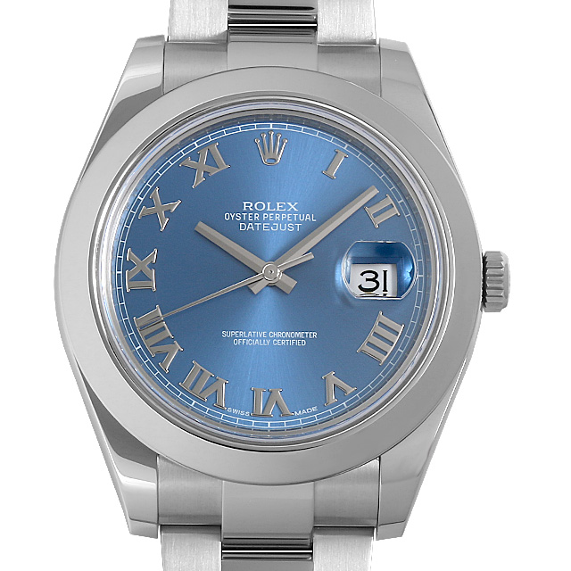 ロレックス デイトジャストII 116300 ブルー/ローマ ランダムシリアル 未使用 メンズ